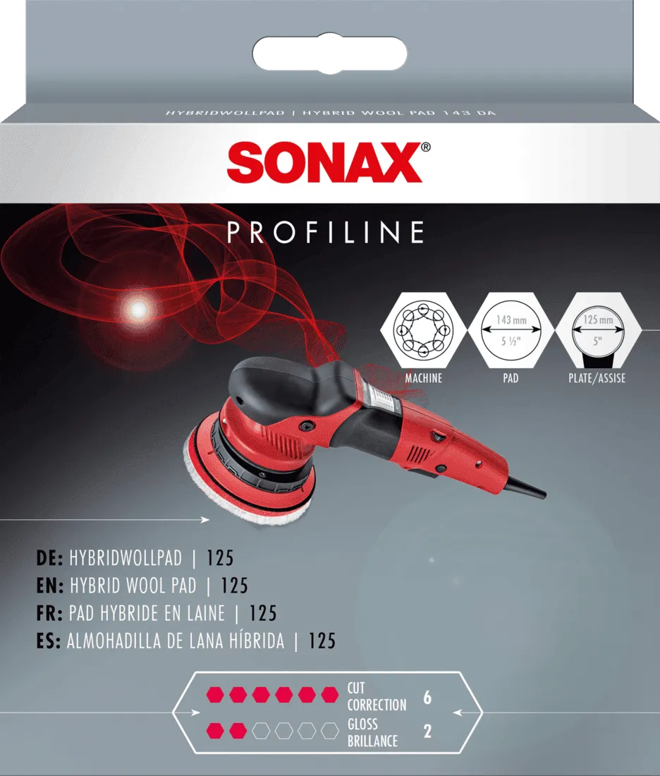 SONAX Hybrid Wool Pad 143/125 DA