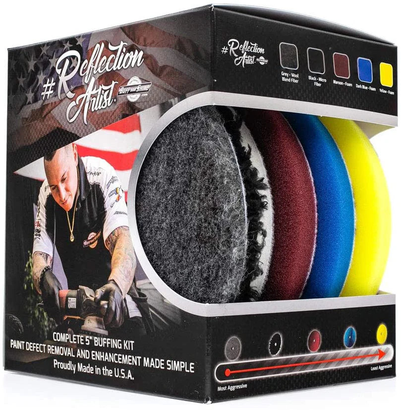 Buff And Shine Reflection Artist Polishing Pad Set (5 Inch)